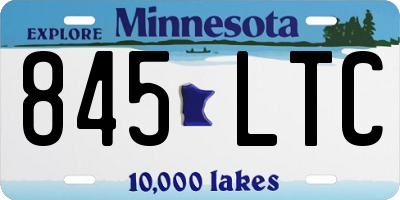 MN license plate 845LTC