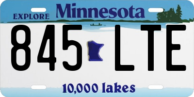 MN license plate 845LTE