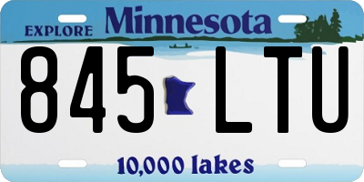 MN license plate 845LTU