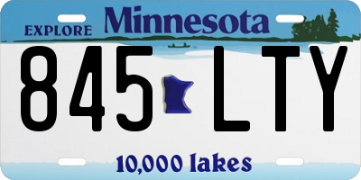 MN license plate 845LTY