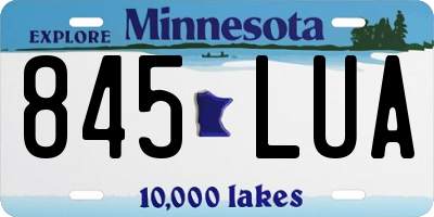 MN license plate 845LUA