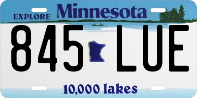 MN license plate 845LUE