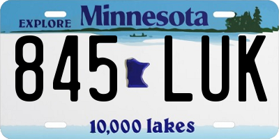 MN license plate 845LUK