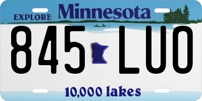 MN license plate 845LUO