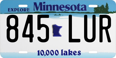 MN license plate 845LUR