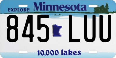MN license plate 845LUU