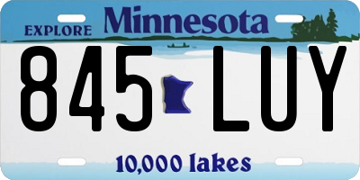 MN license plate 845LUY