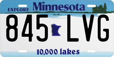MN license plate 845LVG