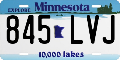 MN license plate 845LVJ