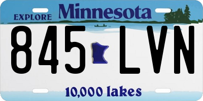 MN license plate 845LVN