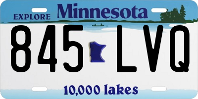 MN license plate 845LVQ