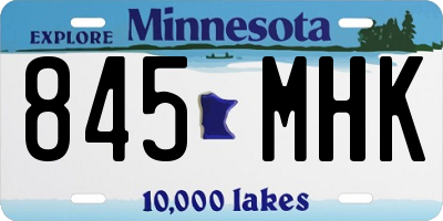 MN license plate 845MHK