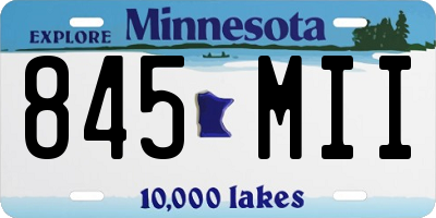 MN license plate 845MII