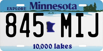 MN license plate 845MIJ