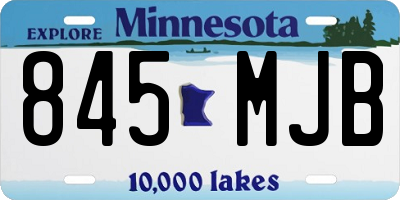 MN license plate 845MJB