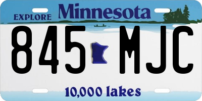 MN license plate 845MJC