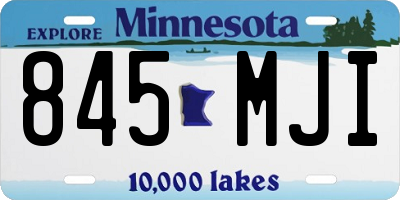 MN license plate 845MJI