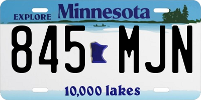 MN license plate 845MJN