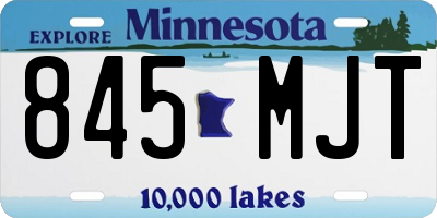MN license plate 845MJT
