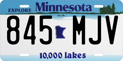 MN license plate 845MJV