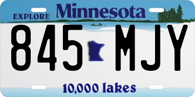 MN license plate 845MJY