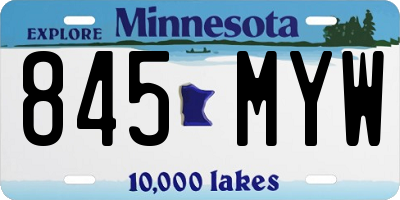 MN license plate 845MYW