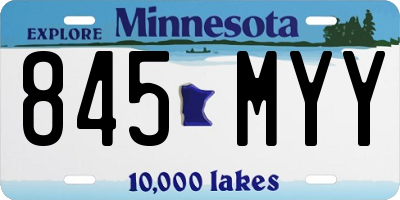 MN license plate 845MYY