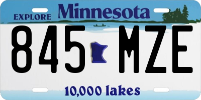 MN license plate 845MZE