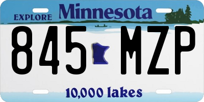 MN license plate 845MZP