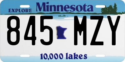 MN license plate 845MZY