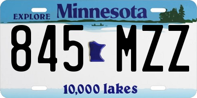 MN license plate 845MZZ