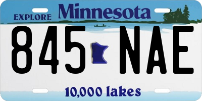 MN license plate 845NAE