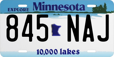 MN license plate 845NAJ