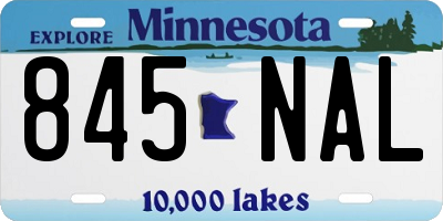 MN license plate 845NAL