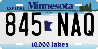 MN license plate 845NAQ