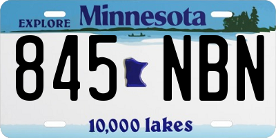 MN license plate 845NBN