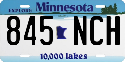 MN license plate 845NCH