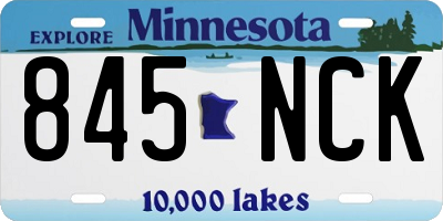 MN license plate 845NCK