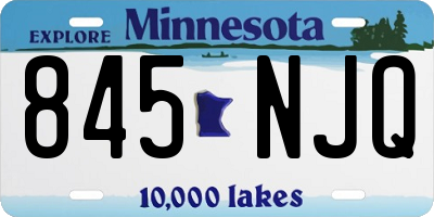 MN license plate 845NJQ