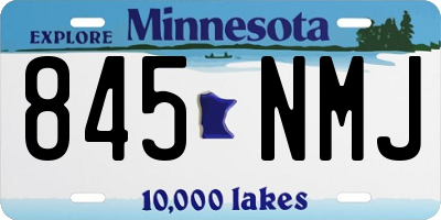 MN license plate 845NMJ
