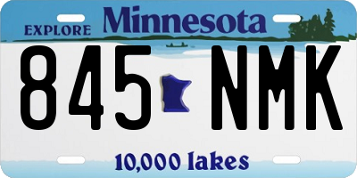 MN license plate 845NMK