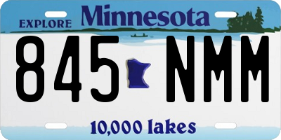 MN license plate 845NMM