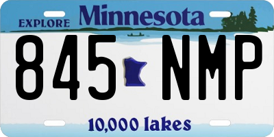 MN license plate 845NMP