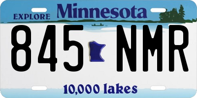 MN license plate 845NMR