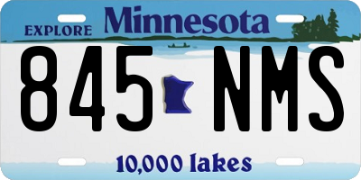 MN license plate 845NMS