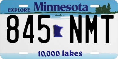 MN license plate 845NMT