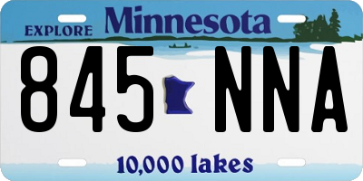 MN license plate 845NNA