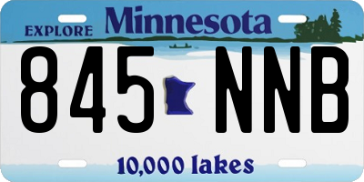 MN license plate 845NNB