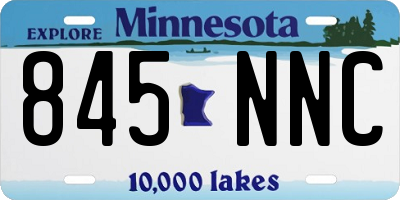 MN license plate 845NNC