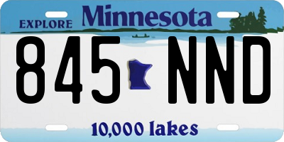 MN license plate 845NND